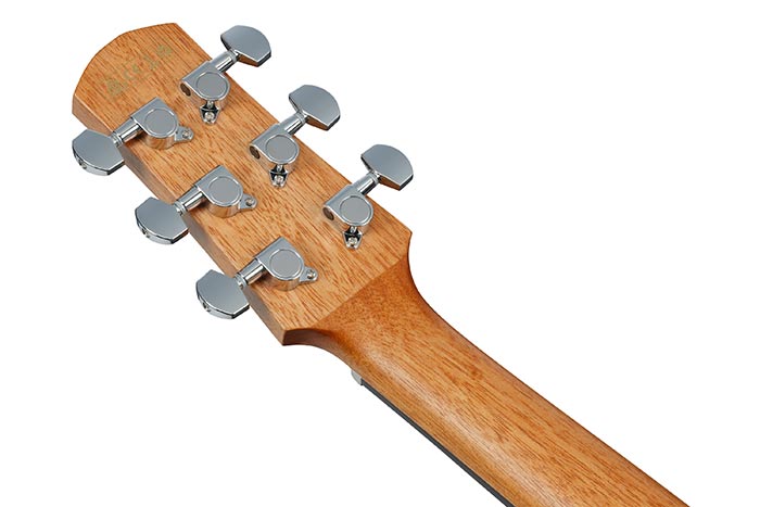 Back of the AAM70CE-TBN's headstock