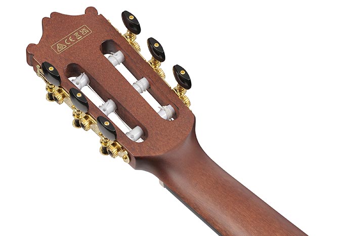 Back of the GA35TCE-NT's headstock
